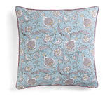 Pomegranate Cushion with piping in Turquoise