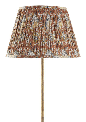 Lampshade with Oriental print in Mustard