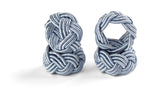 Pleated napkin rings in Cashmere Blue