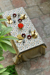 Tablecloth with Samode in Ochre, Blue & Green