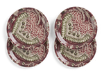 Coasters with Oriental in Red