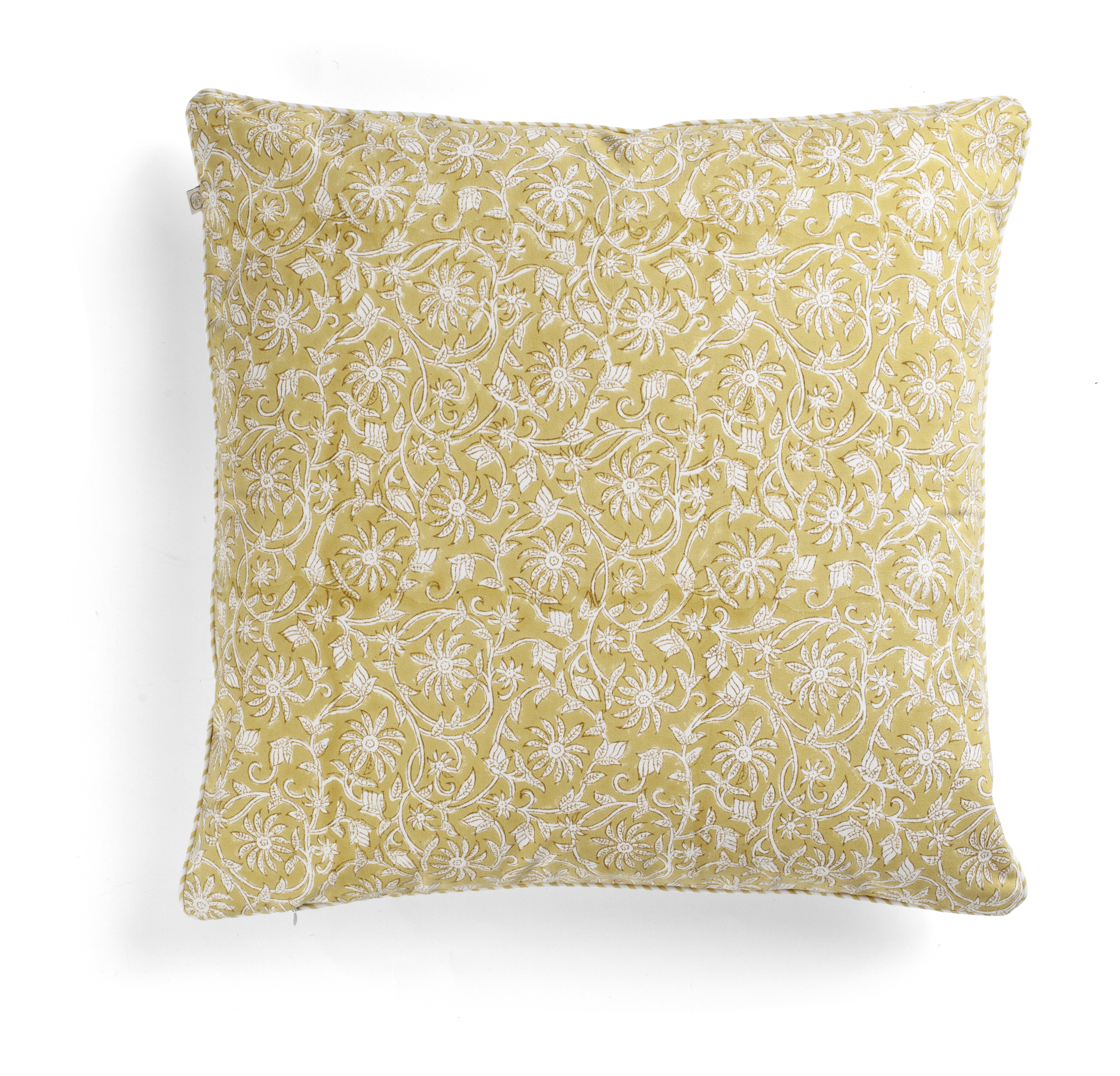 Margerita Cushion in Yellow Olive