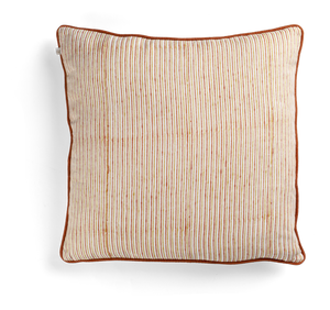 Cushion with orange and yellow stripes
