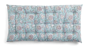 Seat cushion with Pomegranate print in Turquoise