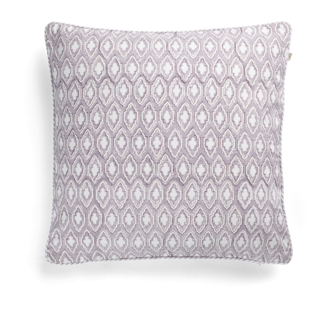 Cushion with Cross print in Lilac