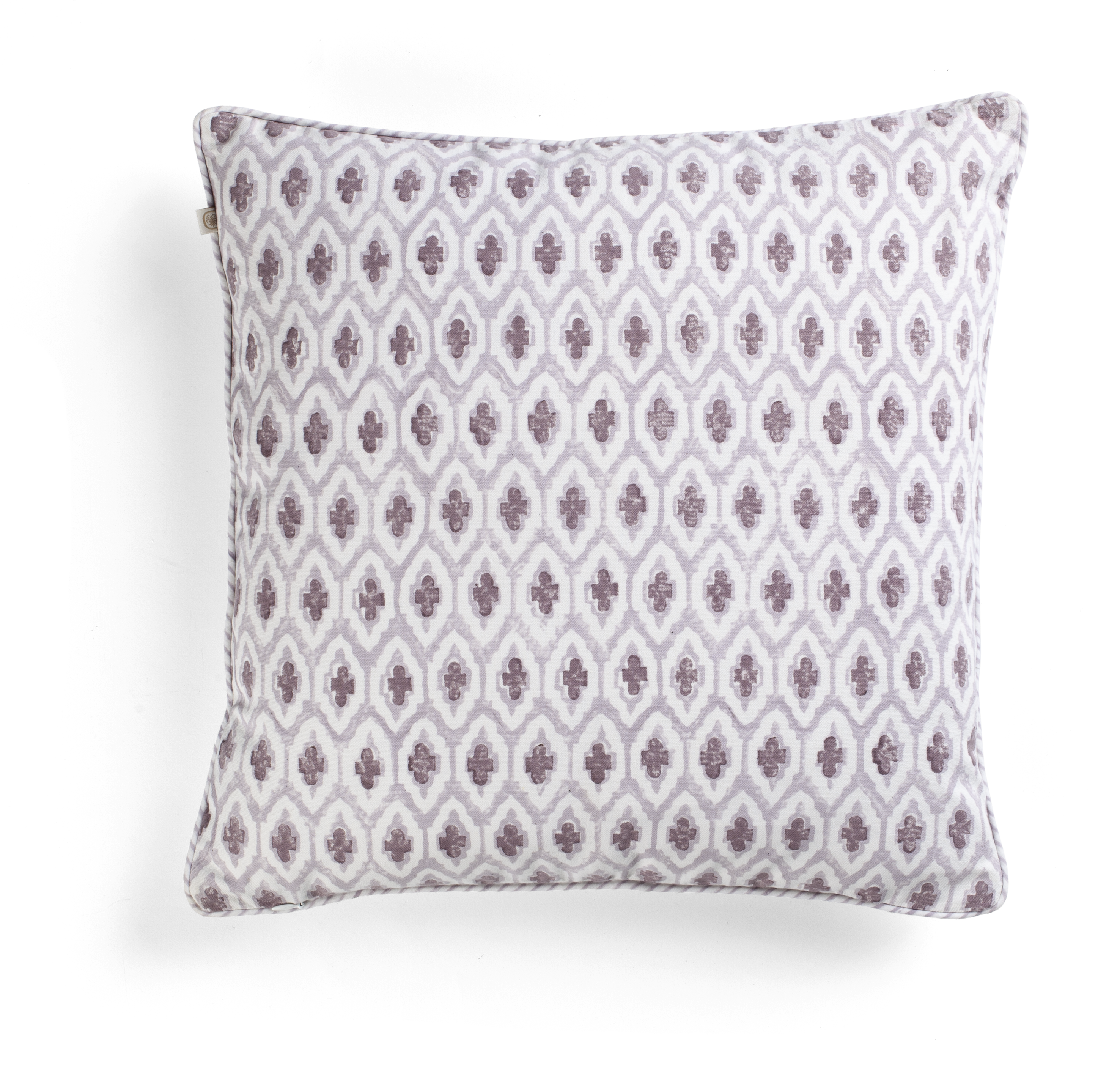 Cushion with Cross print in Lilac