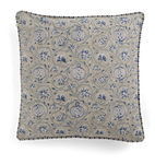 Cushion with Tangier Pomegranate print in Beige & Blue