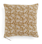 Linen cushion with Jodhpur print in Ochre