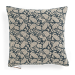 Linen cushion with Jodhpur print in Denim Blue