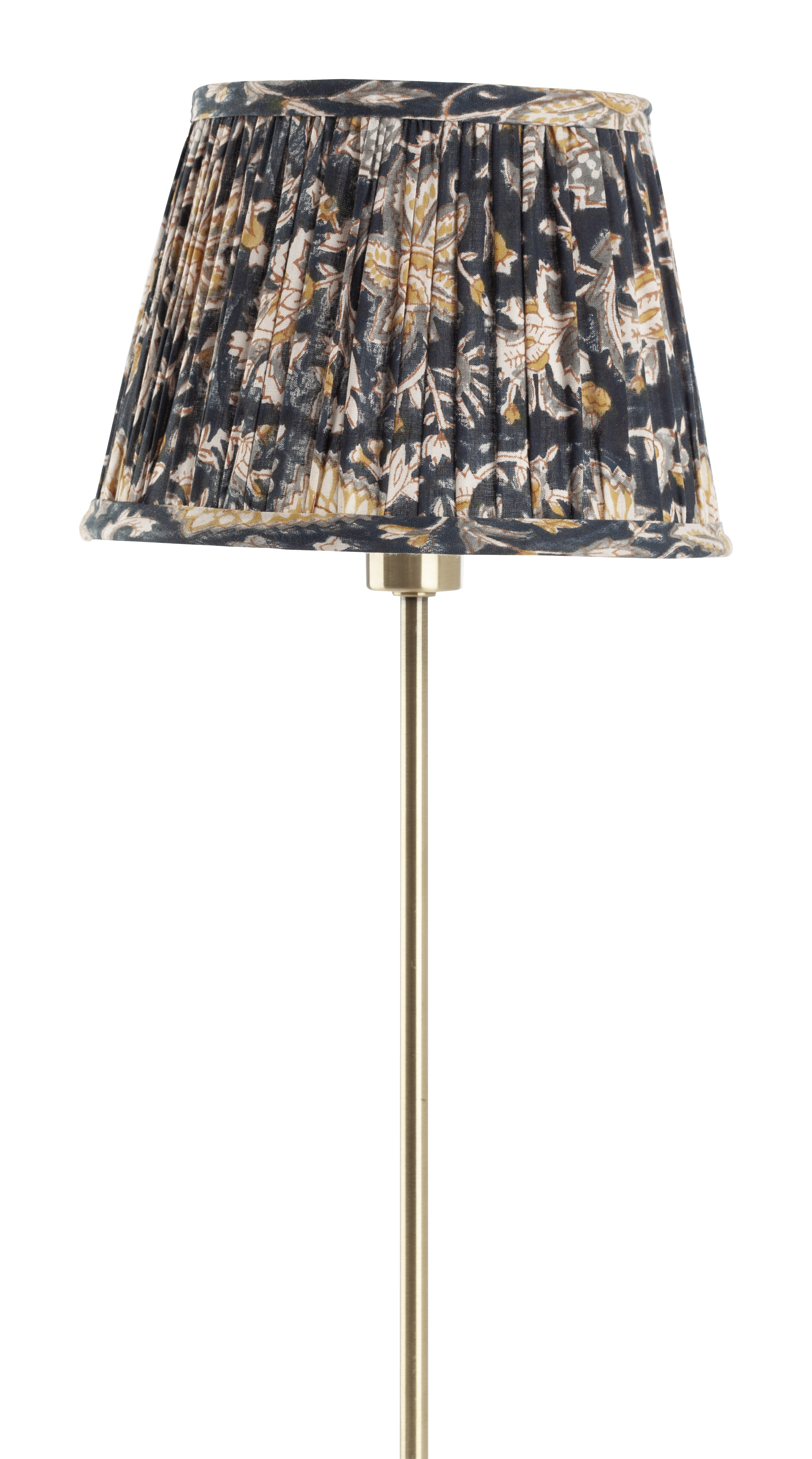 Lampshade with Oriental print in Dark Blue