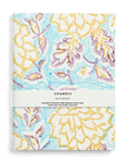 Notebook with Dahlia print in Turquoise - Medium