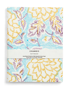 Notebook with Dahlia print in Turquoise - Medium