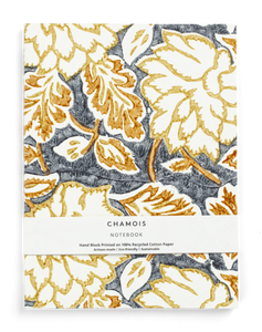 Notebook with Dahlia print in Ochre - Medium