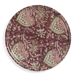 Round Tray with Oriental print in Red