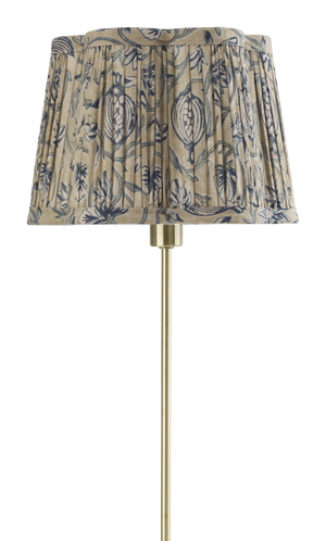 Lampshade Scallop with Tangier Pomegranate print in Beige & Blue