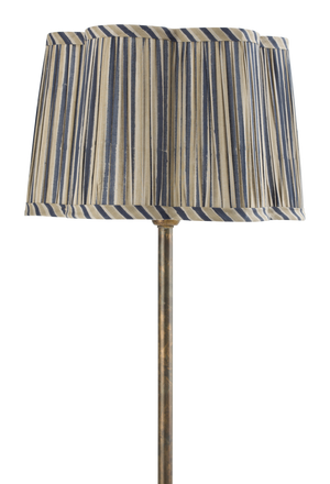 Lampshade Scallop with Stripe print in Beige & Blue