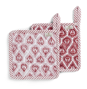 Kalini potholders in Red