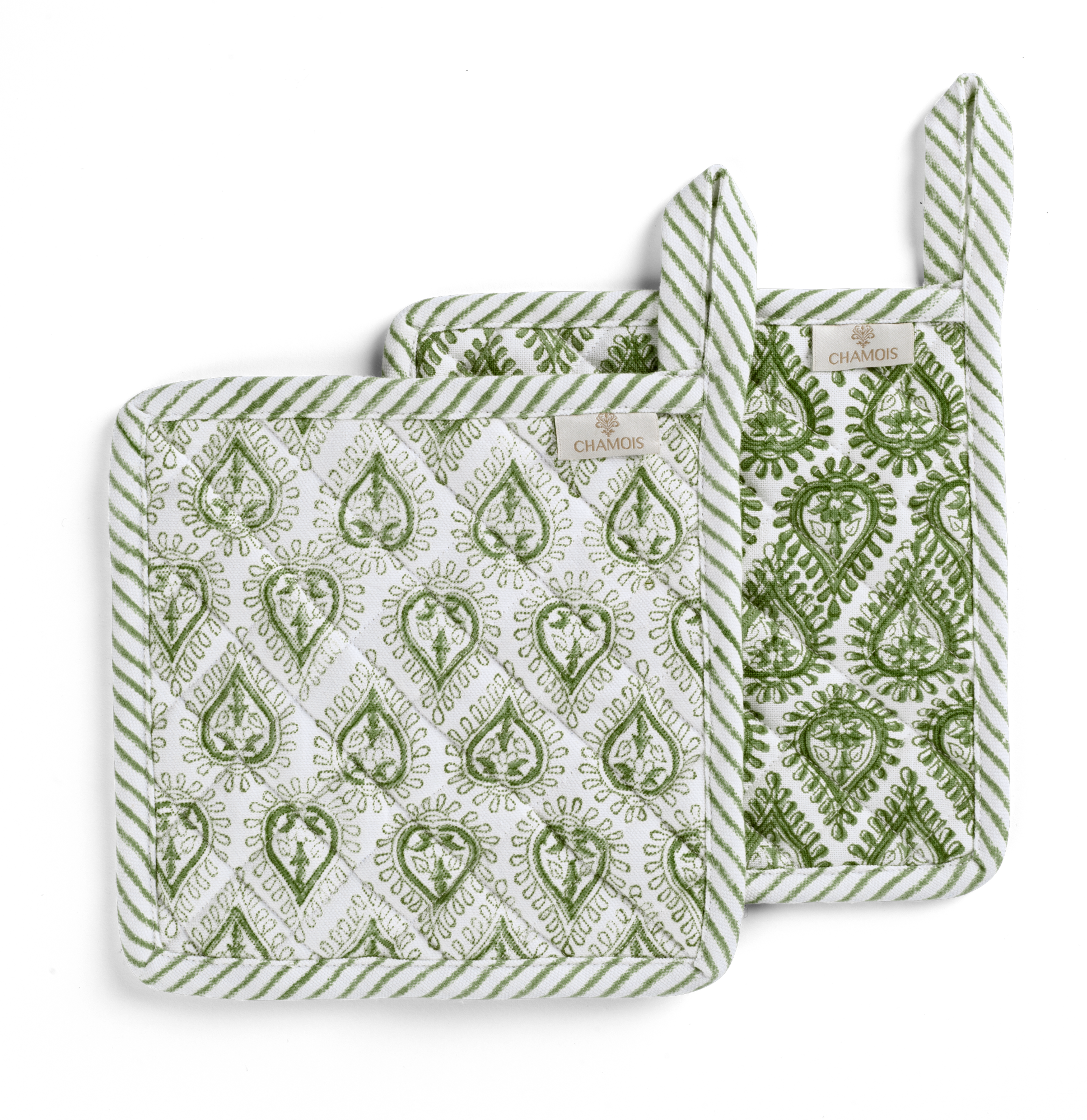 Kalini potholders in Green