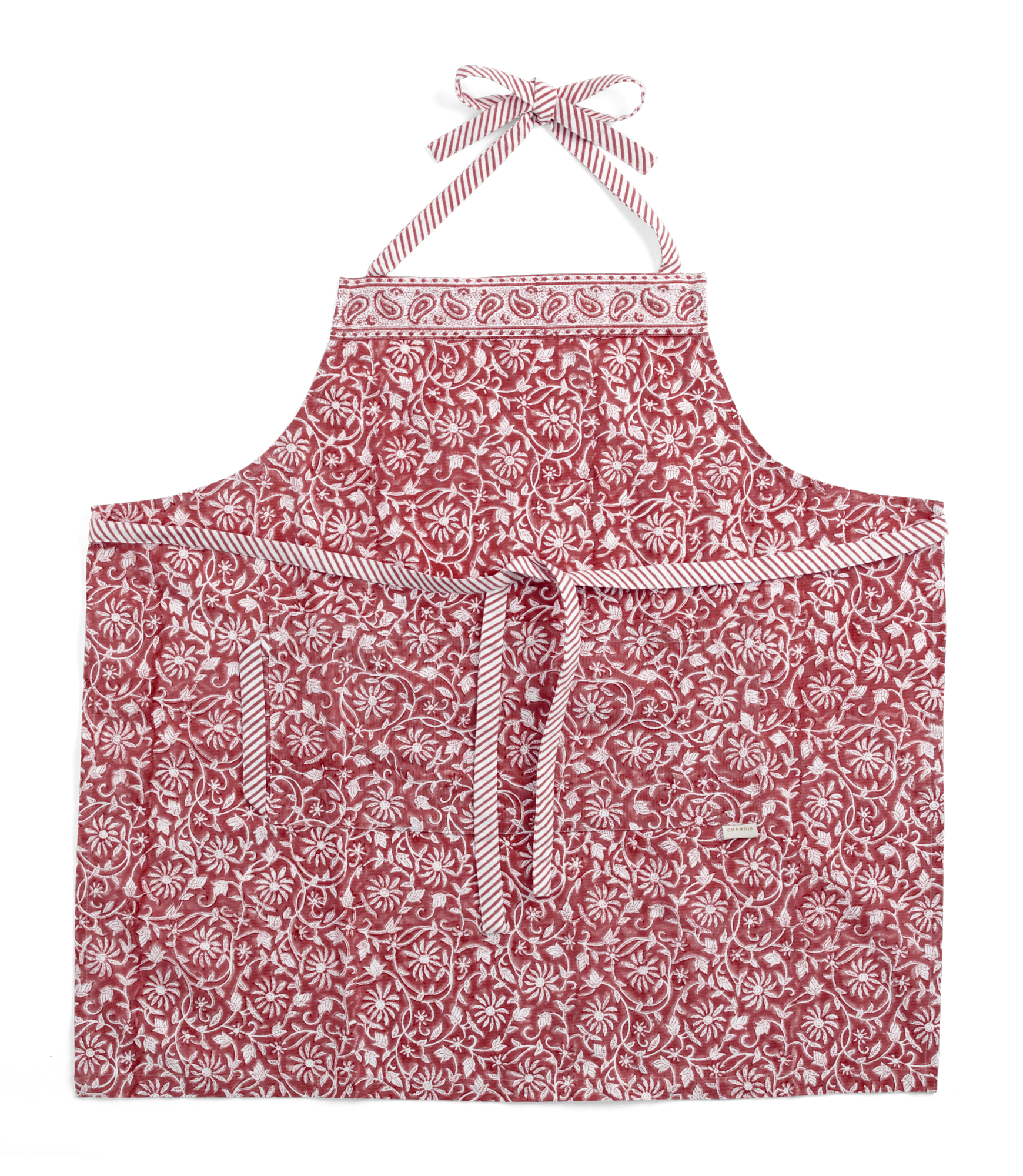 Apron with Margerita print in Red