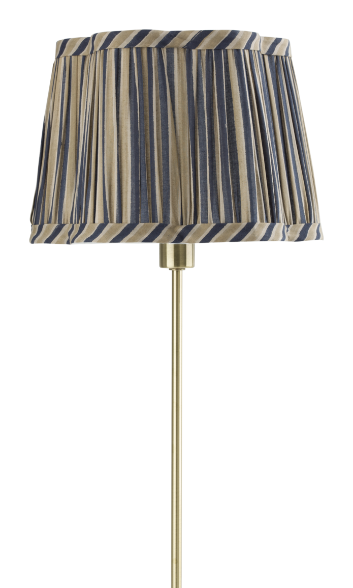 Lampshade Scallop with Stripe print in Beige & Blue