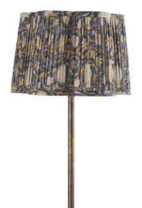 Lampshade Scallop with Tangier Pomegranate print in Navy Blue & Ochre