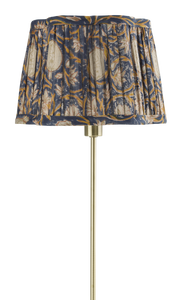 Lampshade Scallop with Tangier Pomegranate print in Navy Blue & Ochre