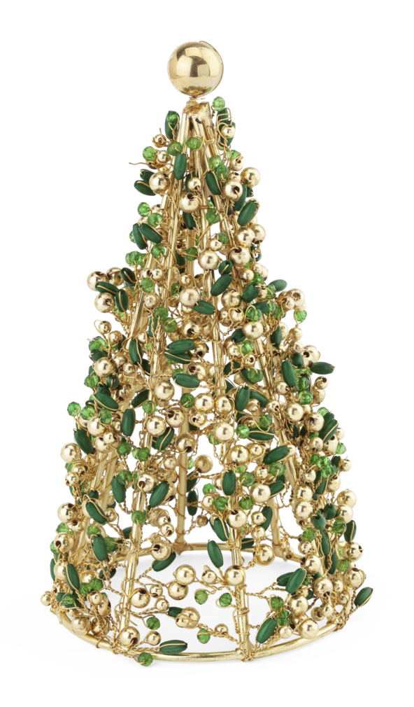 Beaded Christmas Tree in Green