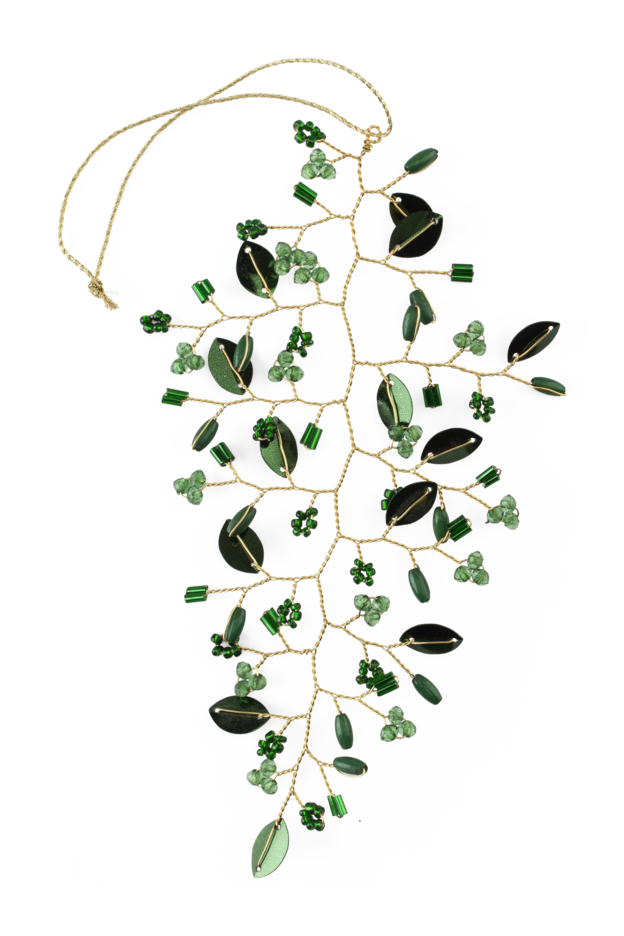 Hanging Ornament with Leaf in Green