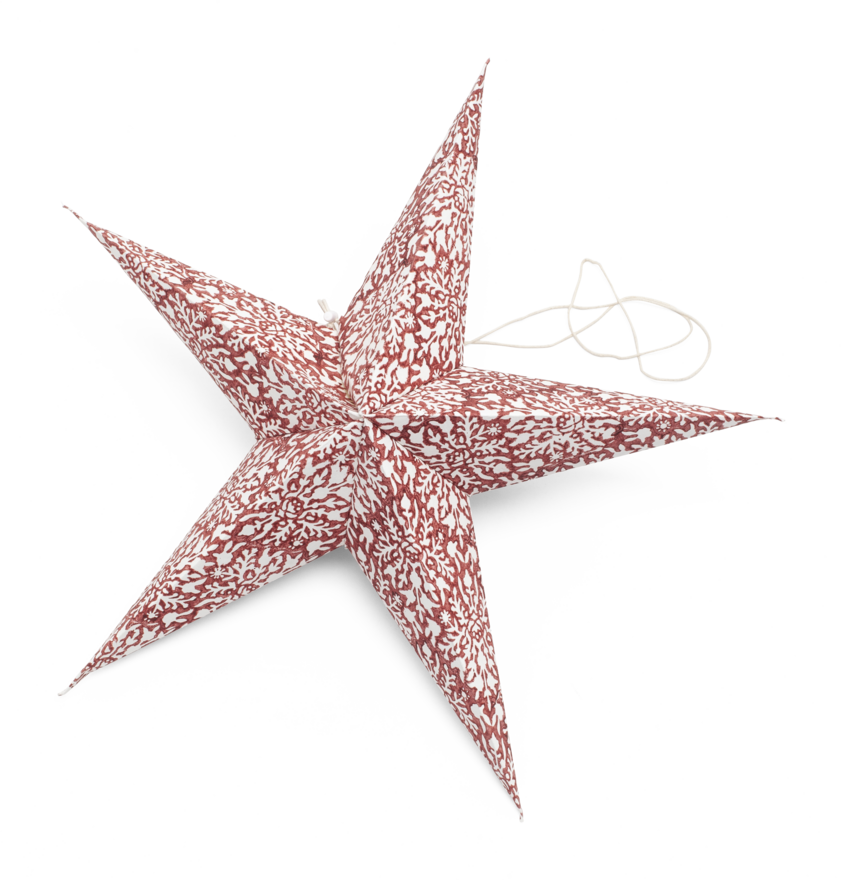 Big Star with Snow Flake in Red