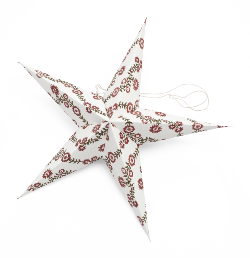 Big Star with Garland in Red