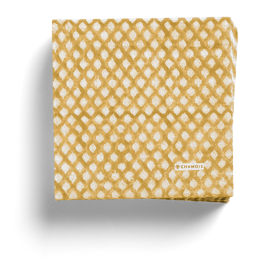 Paper Napkins Medallion in Lion Yellow