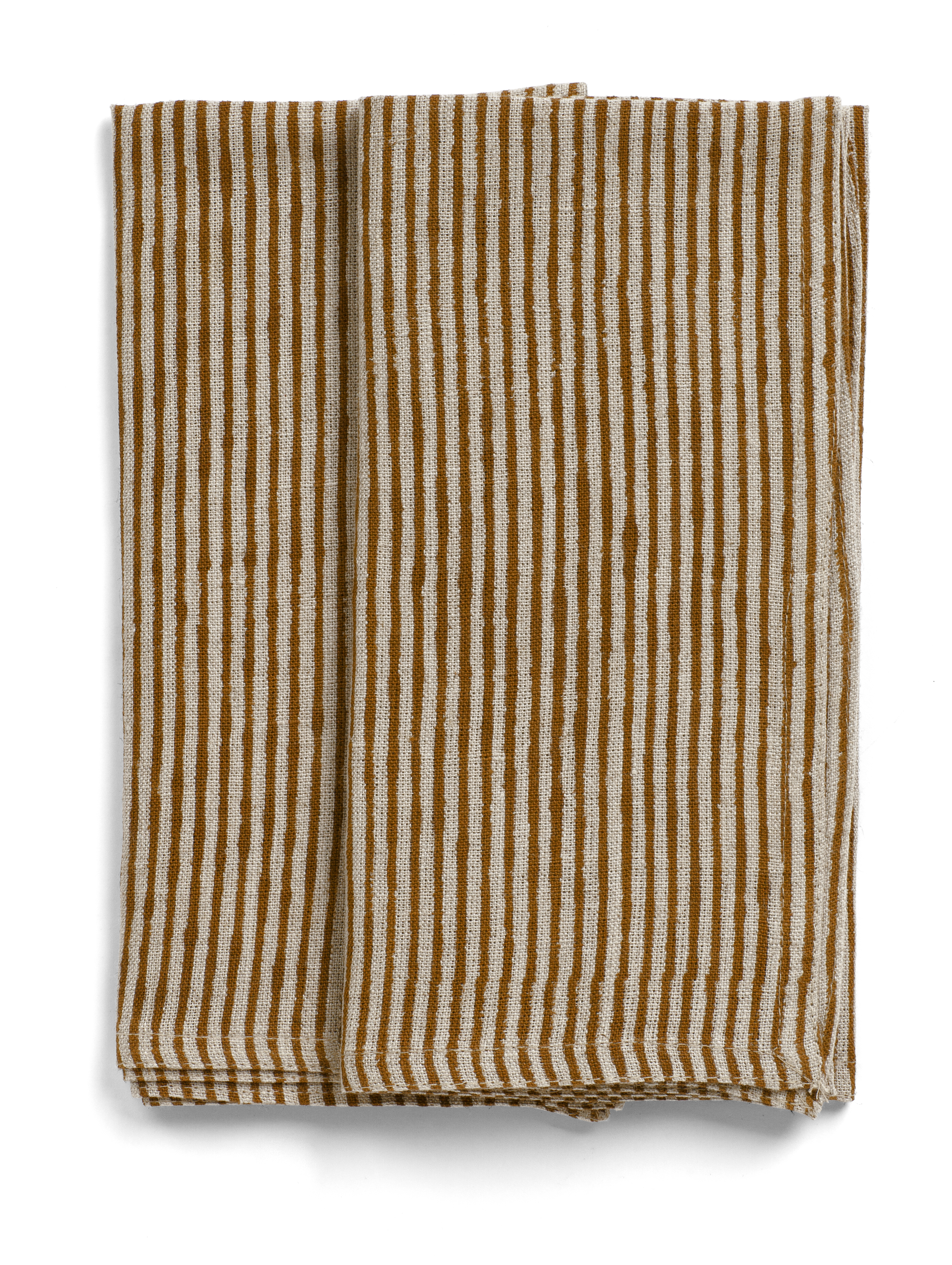 Linen napkins with Ochre stripes