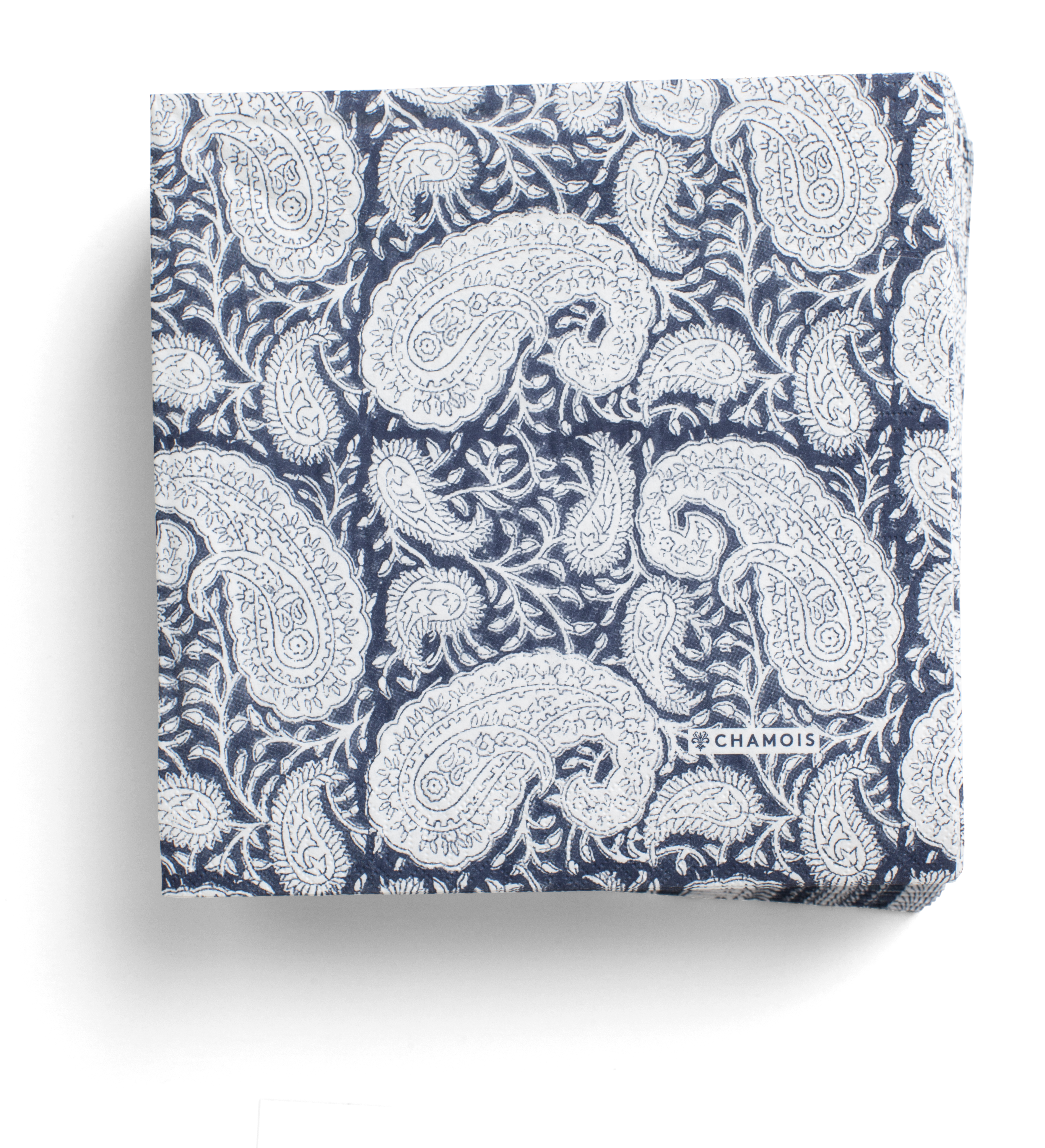 Paper Napkins Big Paisley® in Navy Blue