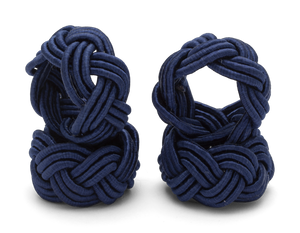 Pleated napkin rings in Navy Blue