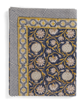 Tangier Pomegranate tablecloth in Dark Blue & Ochre