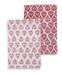 Kitchen Towels with Kalini Pattern in Red