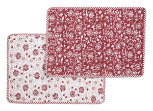 Placemats with Margerita print in Red