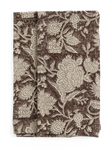 Linen napkins with Indian Rose in Brown