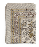 Linen Tablecloth with Parrot in Blue