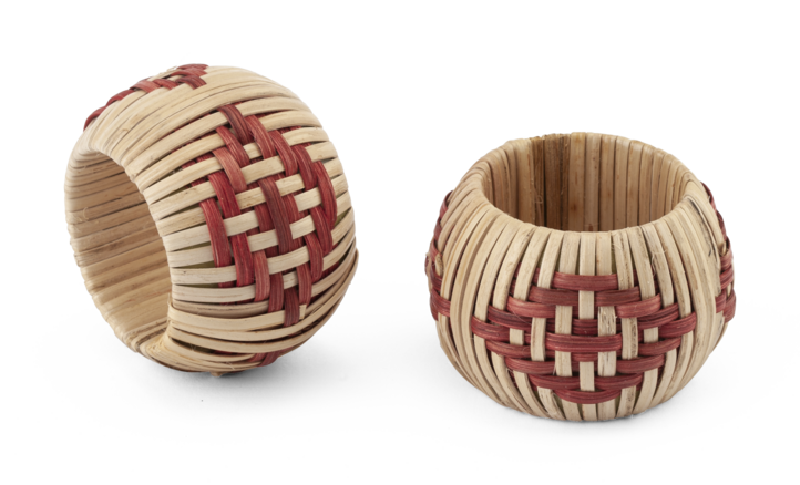 Woven Napkin Rings in Red