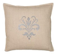Beige Cushion with Silver Lily