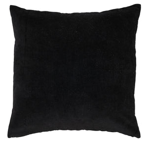 Black Velvet Cushion with Lily
