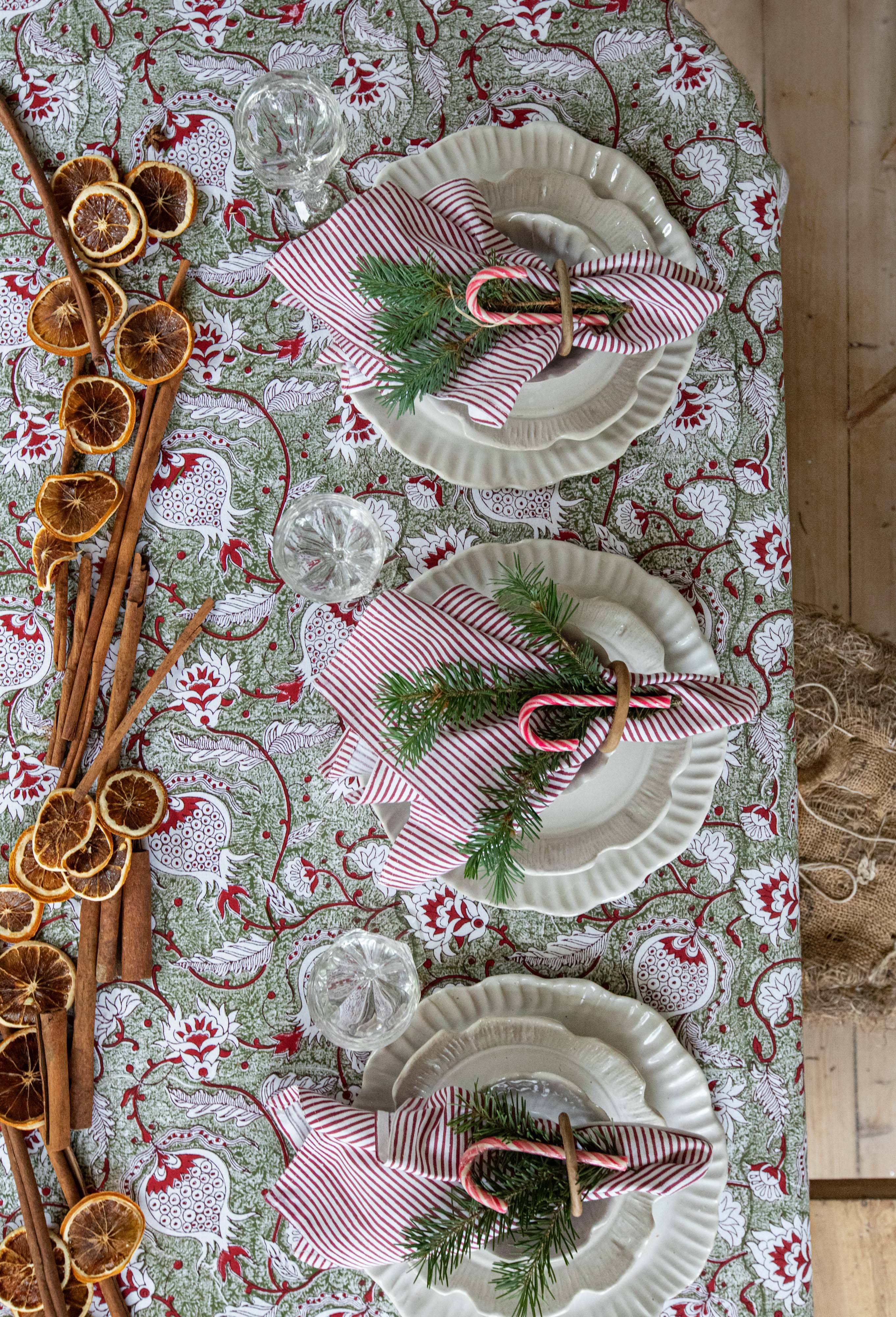 Stripe Napkins in Red