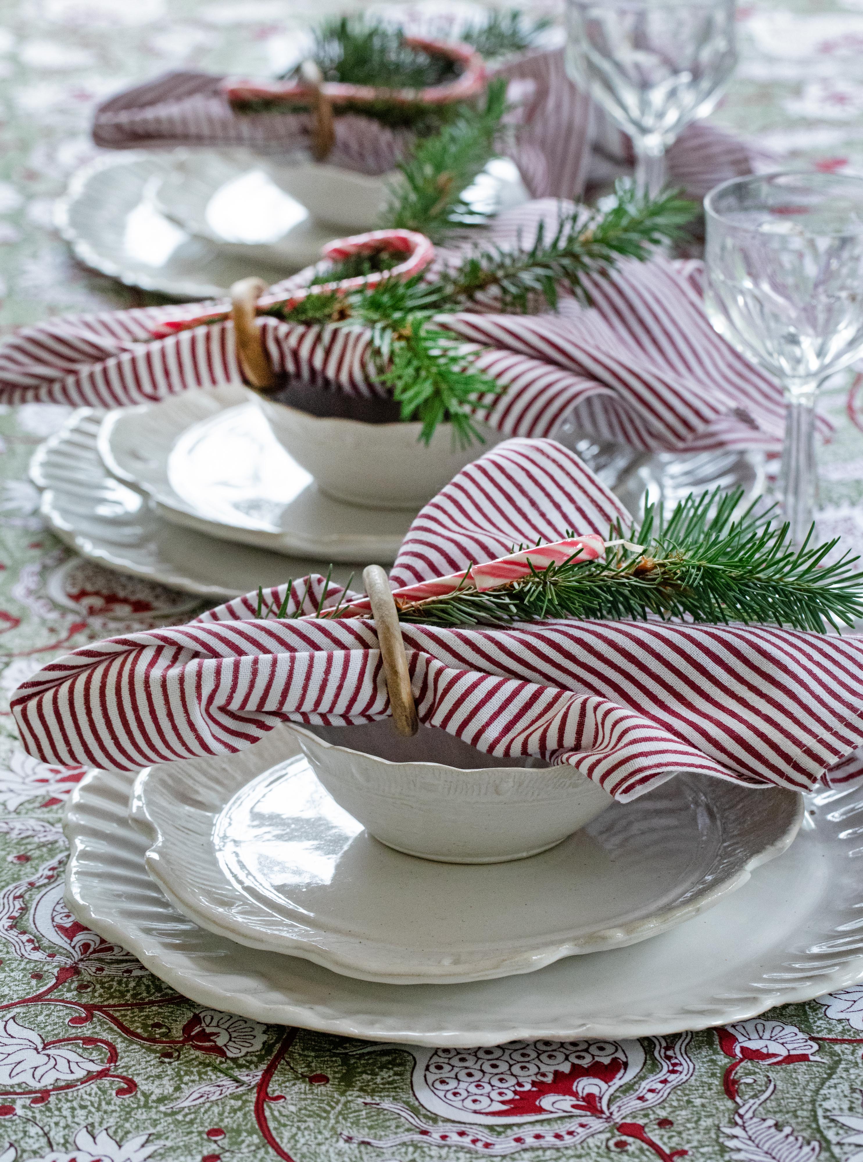 Stripe Napkins in Red