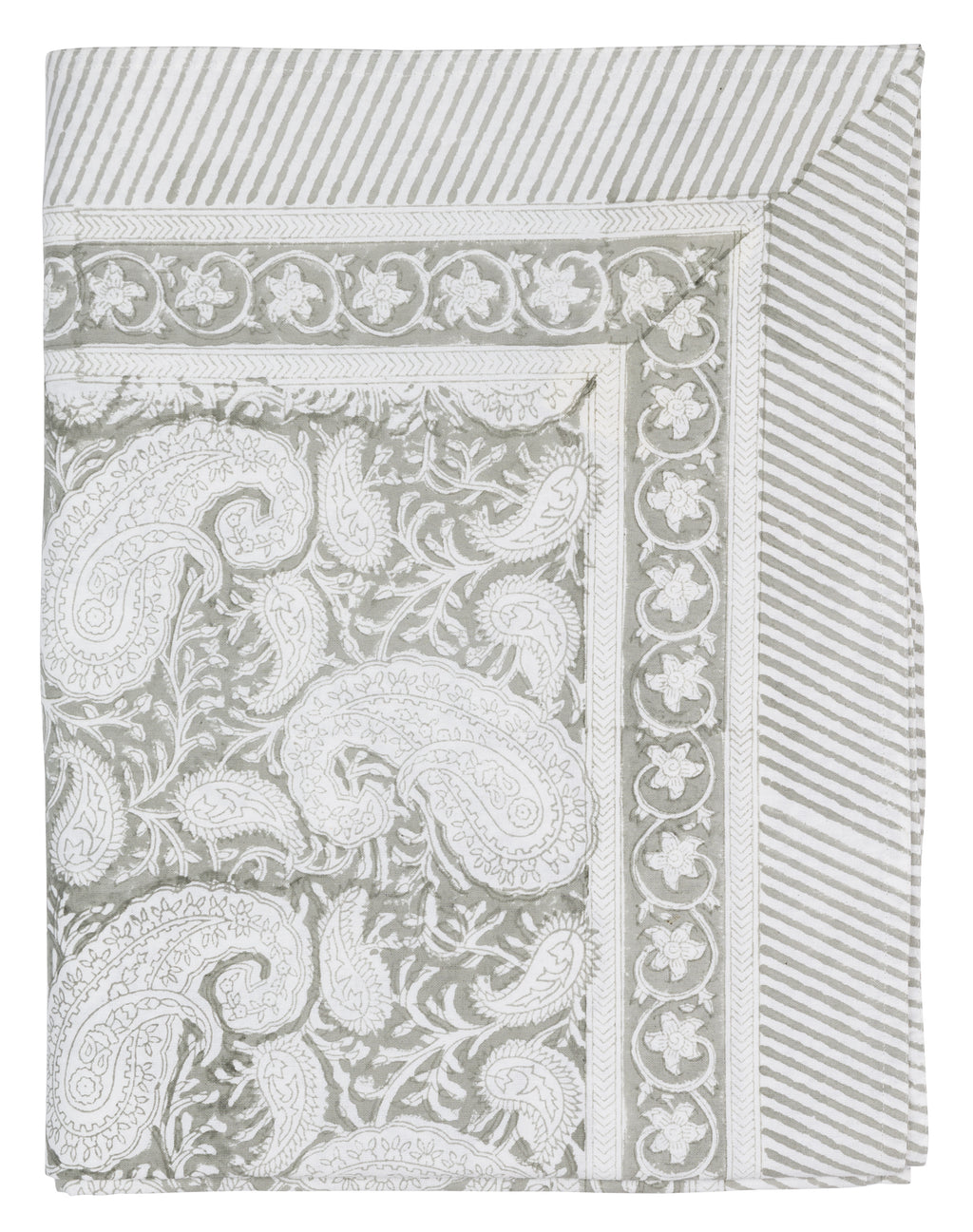 Tablecloth with Big Paisley® print in Light Grey