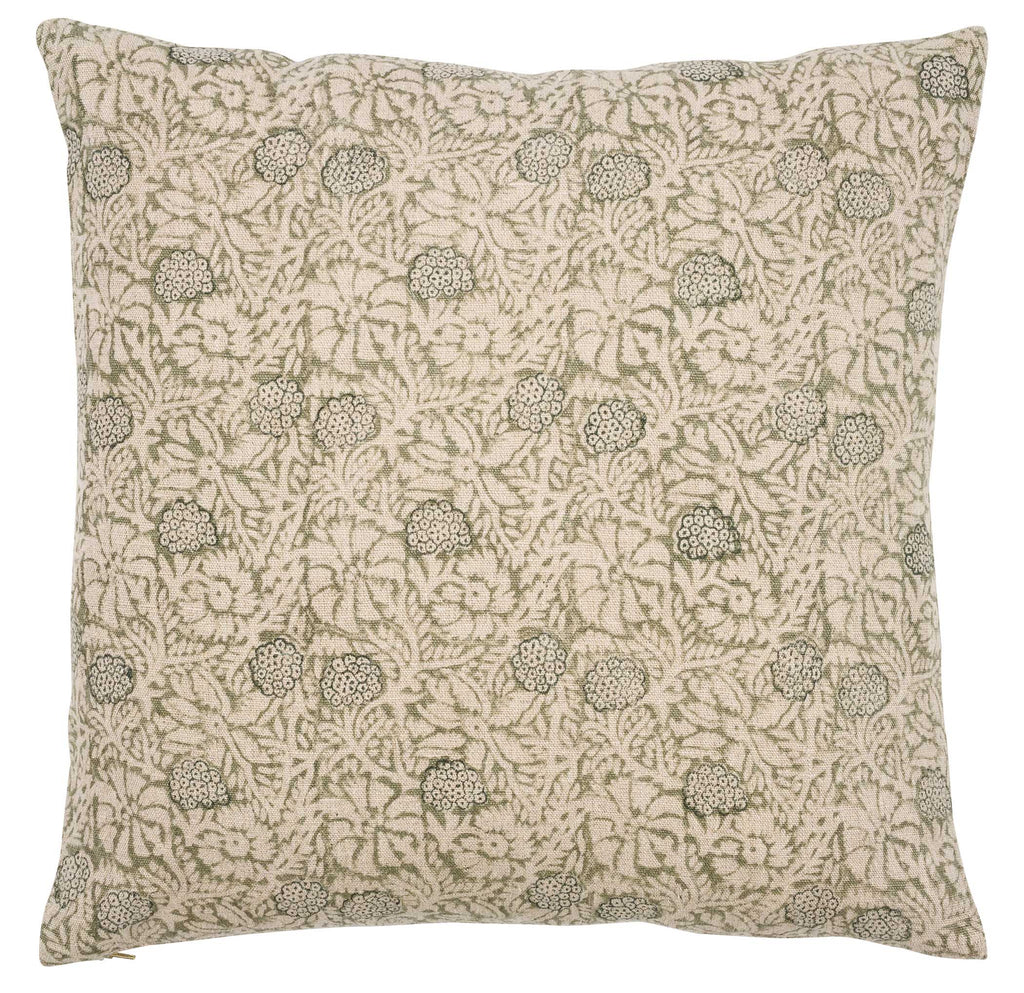 Linen cushion with Meadow print