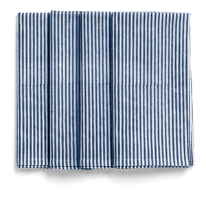 Stripe Napkins in Navy Blue