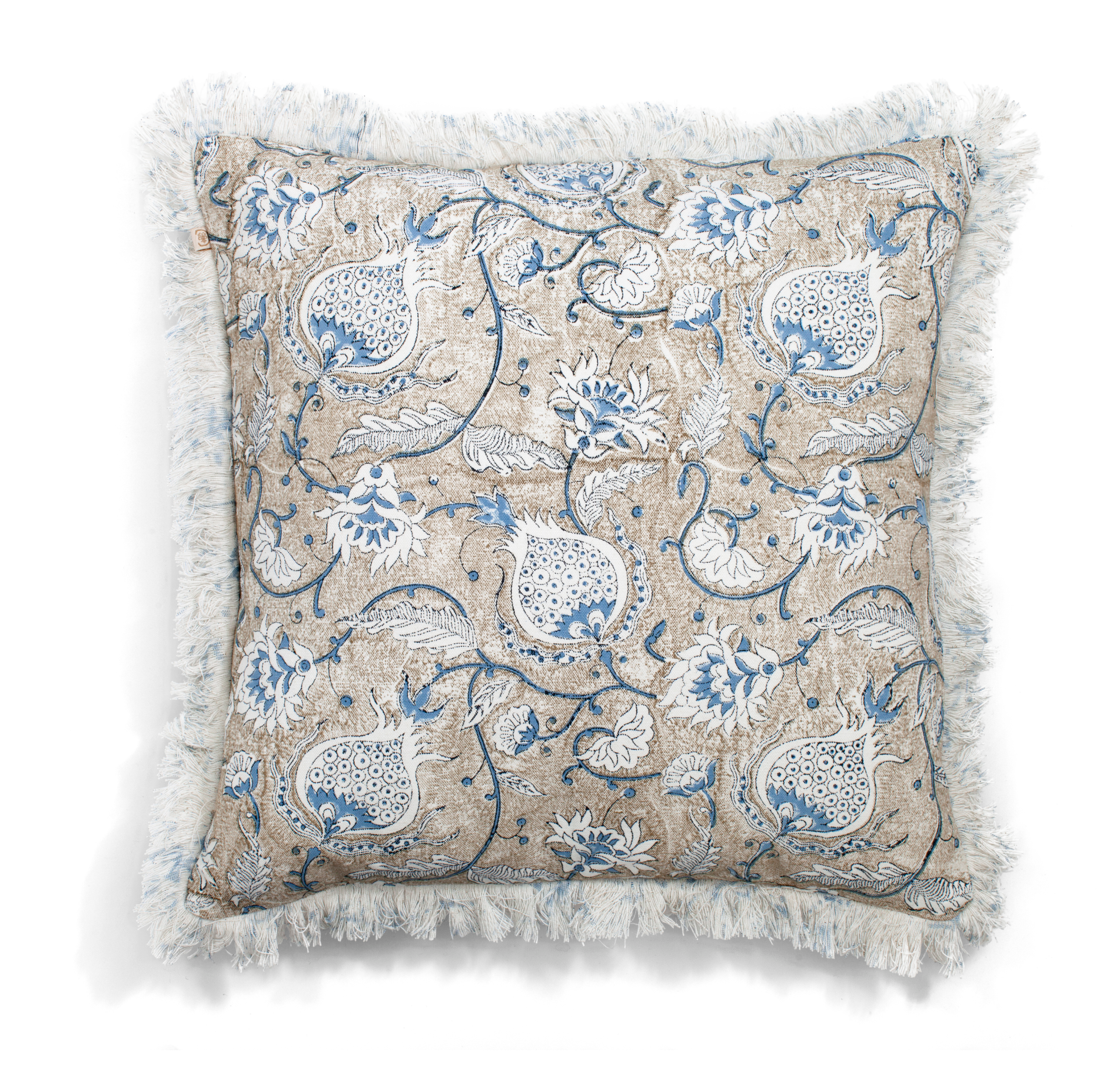 Pomegranate Cushion in Blue