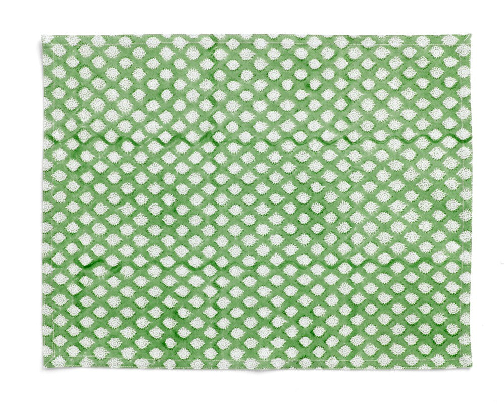 Placemats with Medallion print in Green