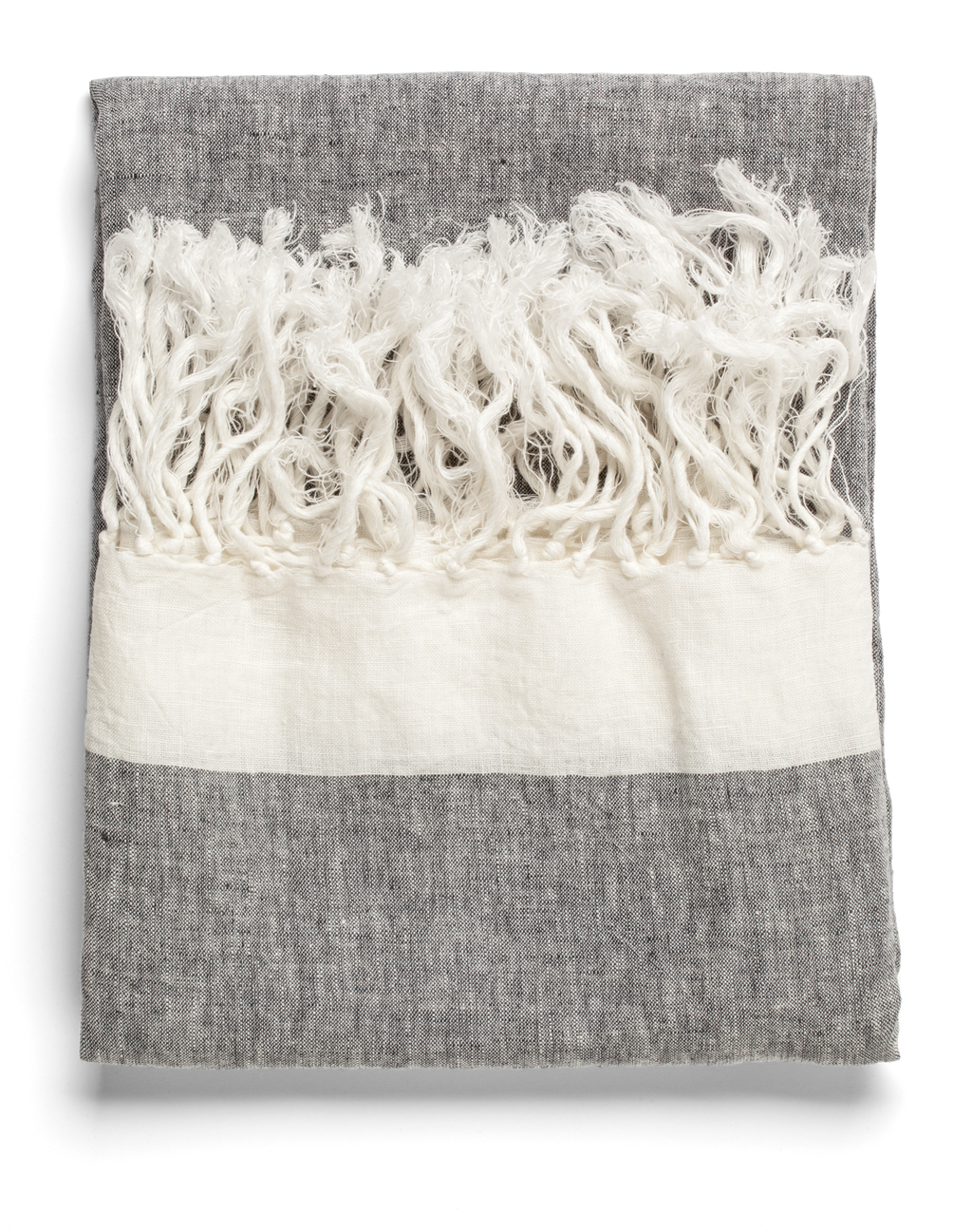 Linen Blanket in Grey Chambray